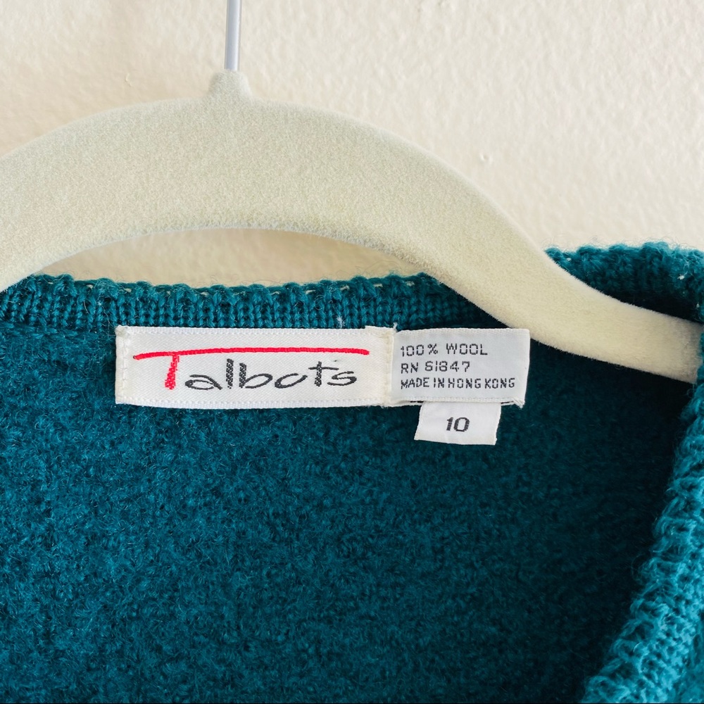 Vintage Talbots emerald green 100% wool jacket blazer - Picture 7 of 8